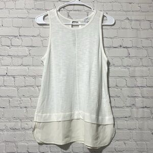 J Crew white top with layer